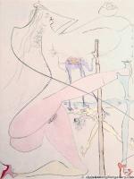 Venus in Furs "Woman with Crutch" by Salvador Dali